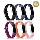 バンド for Fitbit Alta/Fitbit Alta HR 交換ベルト TPU素材 サイズ調整可能 穴留め式 男女兼用 ホライゾン-工場直売＆品質保証あり (６色セット, small)