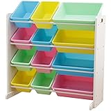 おもちゃ箱 ラック 4段 パステル 幅86.2×奥行31×高さ71cm THR-4P2