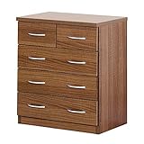 クロシオ デザイン チェスト 4段 幅60 洋タンス 衣類収納 リビングチェスト リビングボード ウォールナットカラー 092087