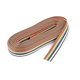 uxcell リボンケーブル IDCワイヤー 虹色 4.5M 10ピン