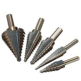5ピース/セットhssコバルト複数の穴50サイズパゴダ掘削ステップドリルビットセットw/アルミケース