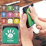 そらいろ 手形スタンプ PALM COLORS シヤチハタパームカラーズ スタンプ 手形 足形 メモリアル 出産祝い サプライ (そらいろ)