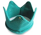 (ロータスライフ)LOTUS LIFE 王冠 ベビー用 ニット 1歳 誕生日 記念日 100日 お食い初め など イベント 写真撮影に (ブルーグリーン)