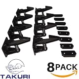 新しいTakuriマルチ機能赤ちゃん子安全キャビネットドア引き出しロック、ストラップラッチ – Invisible andクイック簡単に使用 – いいえドリルとツール必要な – パックof 8