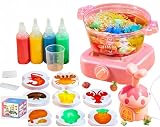 Lycutus子供用鍋調理おもちゃ、絶妙な子供用鍋メーカー調理おもちゃDIY安全シミュレーションポータブル子供用ごっこ遊びバブルプニョプニョクッキング (17件です,ピンクです)