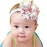 SODIAL ベビーガールフラワーヘッドバンド　レースヘアアクセサリー　ベビー用