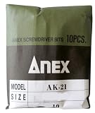 アネックス(ANEX) 六角ビット インパクトドライバー用 10pc +3×80 AK-21