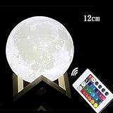 inverlee 3d USB手ショットライトMoon Night Light MoonlightテーブルデスクMoonランプギフトホームデコレーション 12CM