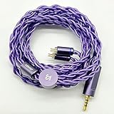 【JSHiFi-Lavender】2pin4.4mmリケーブル 4.4mm銀メッキと銅混合交換ケーブル フラット2pinイヤホンアップグレードケーブル (2pin4.4mm)