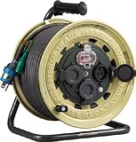 [3702812]ハタヤ　サンタイガーレインボーリール　単相１００Ｖ　５０ｍ　アース・ブレーカー付 BX501K