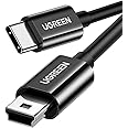 UGREEN ミニUSBケーブル C-miniB端子 タイプCオス - miniBオス USB2.0ケーブル データ転送と充電同期 デジカメ ポータブルHDD MP3/MP4 GPSなどに適用 1M