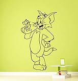 トムとジェリー壁デカール子供漫画ビニールステッカーインテリアデコレーション部屋ホーム子供ルームアートデザインリムーバブル防水壁画( 381z )