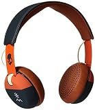Skullcandy Grind On-Ear Headphones with Built-In Mic and Remote, Orange/Navy