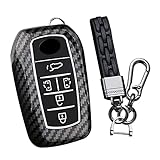 トヨタ向けの キーケース キーホルダー キーカバー キー保護 新型 ヴォクシー ノア 90 系 キーケース アルファード ヴェルファイア30系に適用 落ちにく 傷 防止 5ボダン ABS カーボンブラック