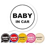 BABY in car ステッカー 赤ちゃんが乗ってます (赤)