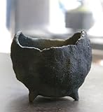 盆栽鉢　炭化焼締鉢　　鉢底ネット付