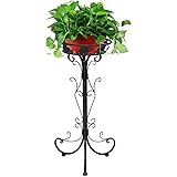 Amazon フラワースタンド プランタースタンド 3段 アイアン 花台 屋外 室内 観葉植物 台 鉢スタンド 花置きスタンド 鉢植え 園芸ラック 植物棚 盆栽棚 花棚 植物スタンド ブラック フラワースタンド 園芸ラック