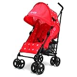 Zeta Vooom Stroller with Warm Red Dots