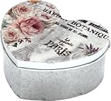 不二貿易 ハート型 ブリキ缶 ケース フラワーパリ 627