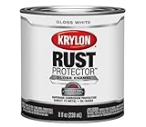 krylon 69100 Rust Protector and Preventative Enamel with Primer Half-Pints Gloss, White [並行輸入品]