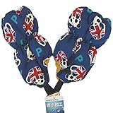 スノーカバー 足カバー 中綿入り フットカバー 雪よけ キッズ ベビー パンダ柄 S ネイビー