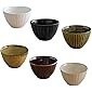 テーブルウェアイースト 和のスモールボウル 6色1個ずつセット 小鉢 湯呑み スープカップ 白,黒,アメ,緑,カラメル,ベージュ 22.5 x 14.4 12.4 cm SET-101-0
