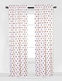 Bacati Playful Foxs Curtain Panel, Orange/Grey