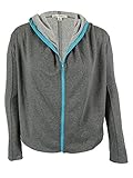 Jessica Simpson Juniors Zip-front Hoodie Harvard Grey/ Blue Size Large [並行輸入品]