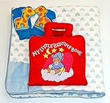 布絵本MY LITTLE BEDTIME BOOK&ハート柄ブルーのフ゛ランケット　　おまけ付きフットラトル   ベッドタイムギフトセット