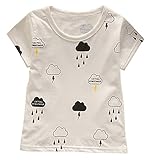Plus Nao(プラスナオ) Tシャツ カットソー キッズ 子ども服 男の子 女の子 子供 プリントＴシャツ 可愛い ラウンドネック 柄 星 夏 女児 男 100 A