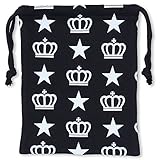 ベビードール 王冠ロゴキンチャク キッズ ベビー Sサイズ 総柄ブラック