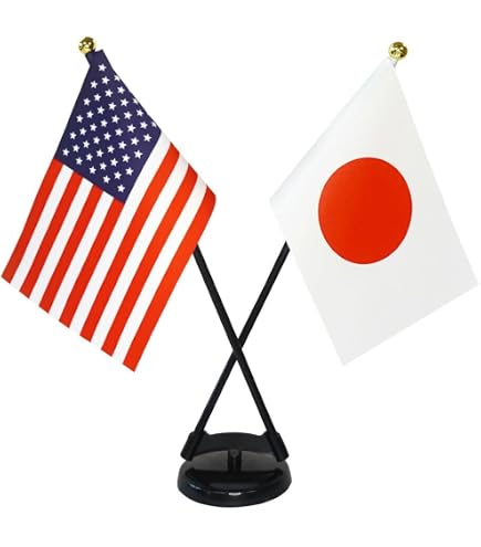 Amazon | TOSPA ドイツ×日本 国旗 ミニフラッグ 2本立てクロスセット