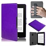 TangQI 　New Amazon Kindle Paperwhite 5ケース レザー　オートースリープ機能　手帳型　スタンド機能　傷つけ防止 三つ折 新しいNew Amazon Kindle Paperwhite 5専用 スマートカバー New Amazon Kindle Paperwhite 5タブレットケース　全5色 (パープル)