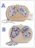 カゴバック レディース バッグ 職人手作り 春 夏 海バッグ かばん 収納バスケット ナチュラル カゴバック ショルダーバッグ ポシェットバッグ ショルダーバッグB062 (A)
