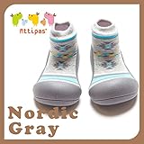 アティパス attipas ベビーシューズ ノルディック グレー Mサイズ（11.5cm） Nordic