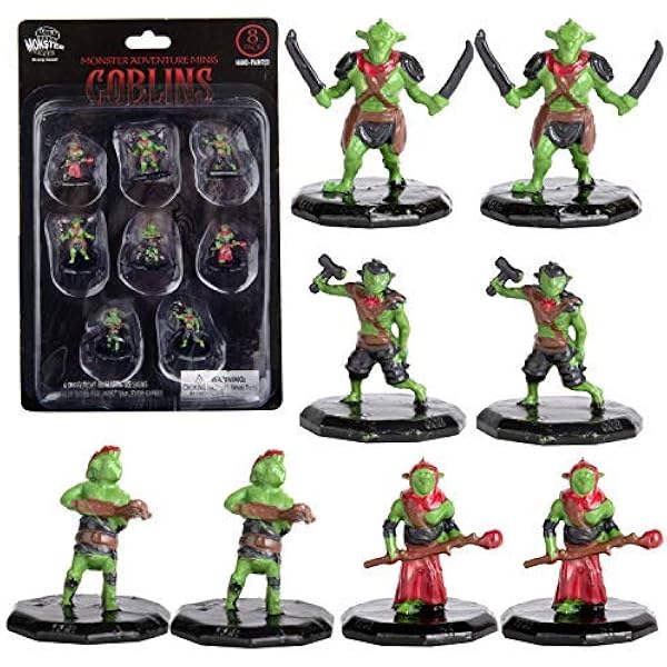 Amazon Co Jp モンスタープロテクター ペイント済み Dnd ミニチュア ゴブリン塗装ミニフィギュア 1インチ 六角サイズ D Dダンジョンズ ドラゴンズ パスファインダー Rpgテーブルゲーム用 8個パック ホビー