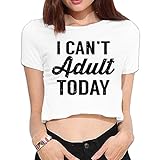 bettermartレディースI Cant大人用今日Bareへそ出しCrop Top Dew NavelセクシーTeeホワイト US サイズ: XL カラー: ホワイト