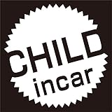 imoninn CHILD in car ステッカー　【シンプル版】　No.39　丸型ロゴ　（白色）