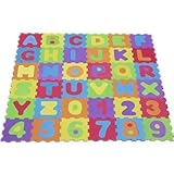 ALPHABET AND NUMBERS SOFT FOAM PLAY MAT JIGSAW CHILDREN KIDS LETTER PUZZLE NEW by JDEALS