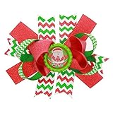 Ama ( TM )ベビーガールズクリスマス蝶結びヘアピンヘアクリップヘッドギア US サイズ: 5cm*5cm