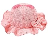 (コ-ランド) Co-land キュートな子供用帽子 赤ちゃんハット キッズハット 女の子 ベビーハット 小花柄 リボン付き 紫外線対策 日焼け止め (C)