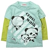 《初夏春秋対応》 ☆GARACH(ギャラッチ) 天竺横断歩道パンダ長袖Tシャツ 90cm /GN NO.AH-1711401