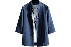 [FUZHIHUA] シャツ メンズ 七分袖 夏服 半袖 おしゃれ カジュアル…