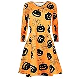 ワンピース レディース ハロウィン 頭蓋骨柄 秋きれいめ YOKINO お洒落 お呼ばれ セクシー ワンピース 体型カバー オフィス パーティー 結婚式 旅行 通園 発表会