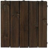 天然木製 ジョイント式 ウッドデッキパネル ダークブラウン 9枚セット 杉天然木 拭き上げ塗装 JWP-3009P-DBR …