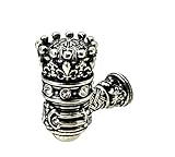 Carpe Diem Hardware 6107-9C Crowning Glory Queen Anne Elongated Knob with Swarovski Crystals, Large 