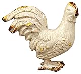 チャールストンノブCompanyアンティークアイアンノブ、2のセット、Rooster Design