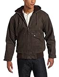 Key Apparel Men's Premium Insulated Fleece Lined Hooded Duck Jacket Bark Medium Regular [並行輸入品]
