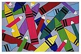 Fun Rugs Fun Time Crayons and Pencils Novelty Rug, 39 x 58" [並行輸入品]