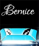 Bernice女の子名前またはBoy名前部屋名前壁引用アートビニールデカールステッカー
